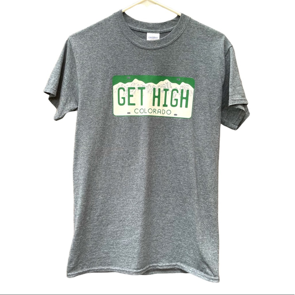 *FREE W BUNDLE*{GUC} {Gray}[420 Get High Durango Colorado Unisex T-shirt]{Small}